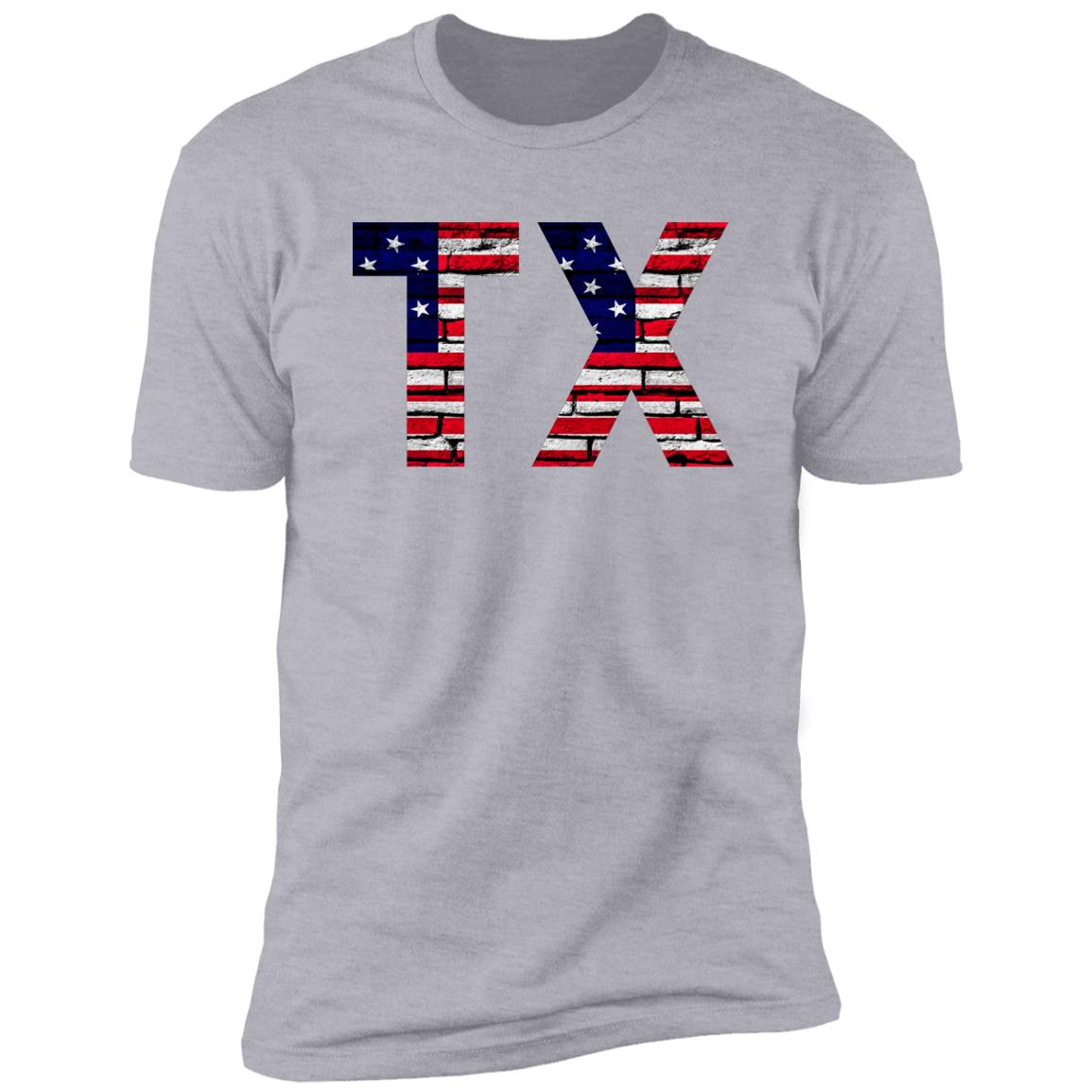 Texas US Flag Bricky Font Premium Unisex T-shirt