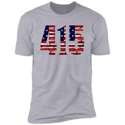 San Francisco 415 US Flag Bricky Font Premium Unisex T-shirt
