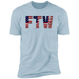 Fort Worth US Flag Bricky Font Premium Unisex T-shirt