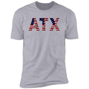 Austin US Flag Bricky Font Premium Unisex T-shirt