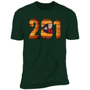 Houston 281 Vintage Wooden Font Premium Unisex T-shirt