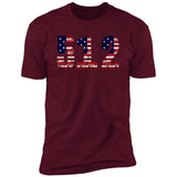 Austin 512 US Flag Bricky Font Premium Unisex T-shirt