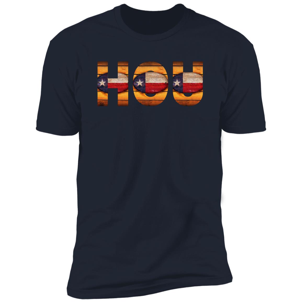 Houston Vintage Wooden Font Premium Unisex T-shirt