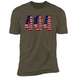 Atlanta 404 US Flag Bricky Numbers Premium Unisex T-shirt
