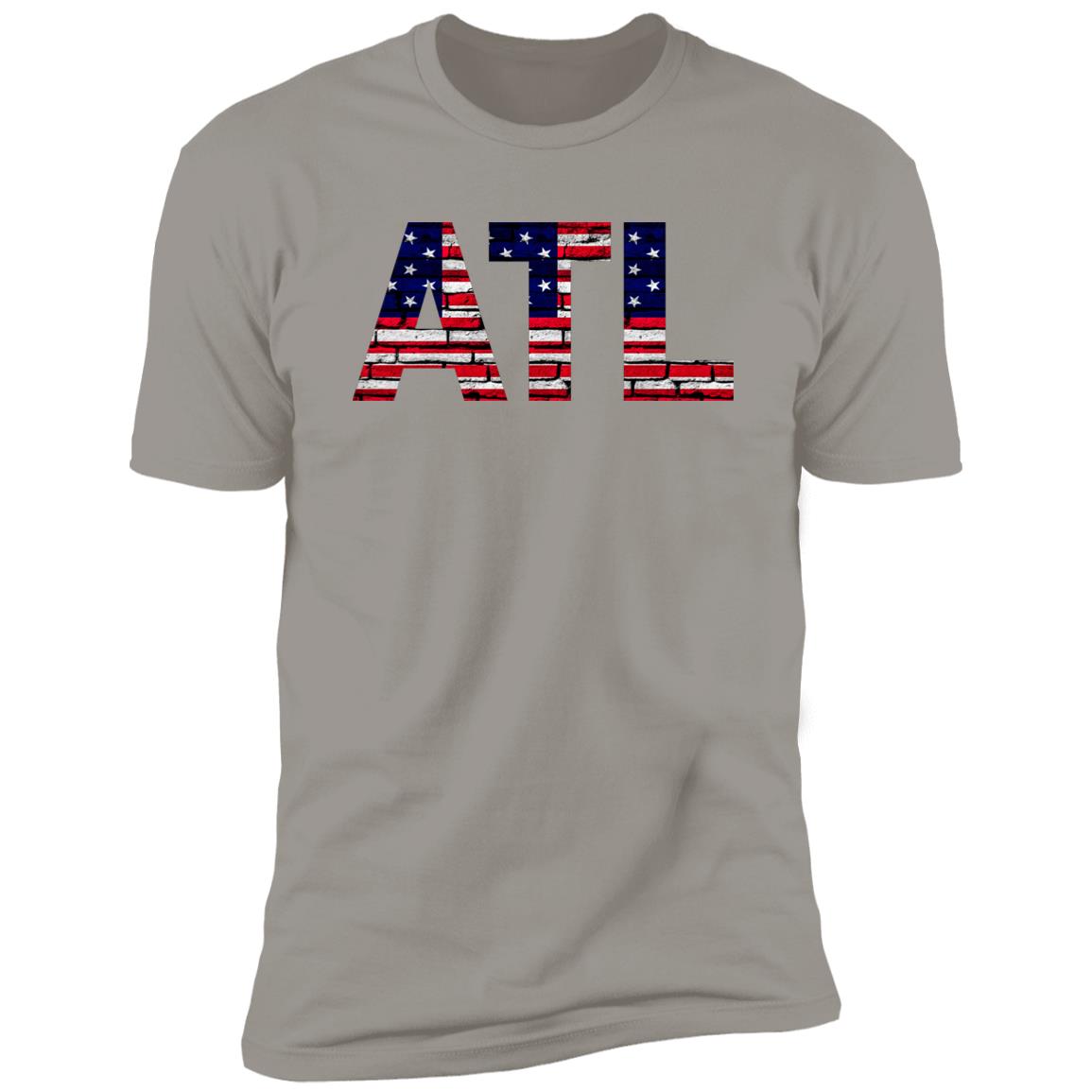 Atlanta US Flag Bricky Letters Premium Unisex T-shirt