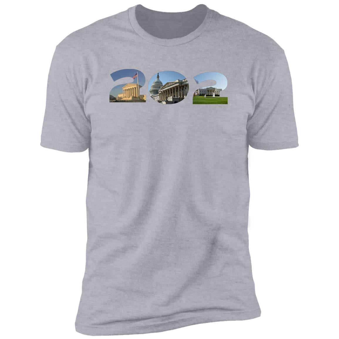 Washington DC 202 Landmarks Premium Unisex T-shirt