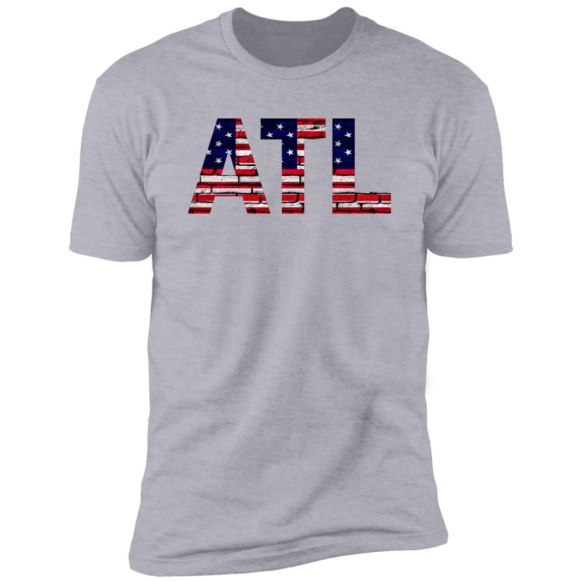 Atlanta US Flag Bricky Letters Premium Unisex T-shirt