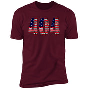 Atlanta 404 US Flag Bricky Numbers Premium Unisex T-shirt