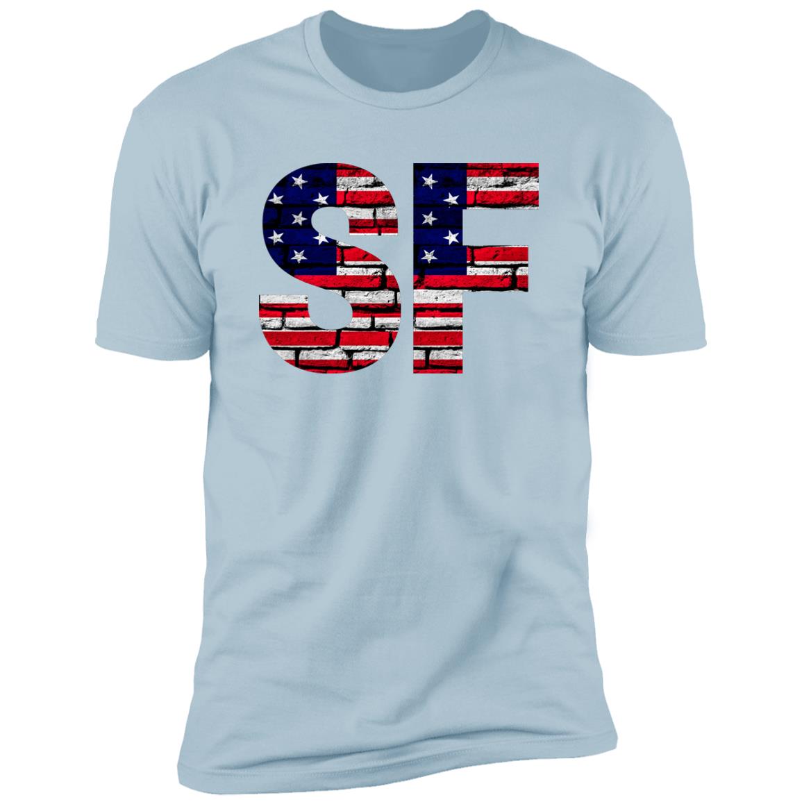 San Francisco US Flag Bricky Font Premium Unisex T-shirt