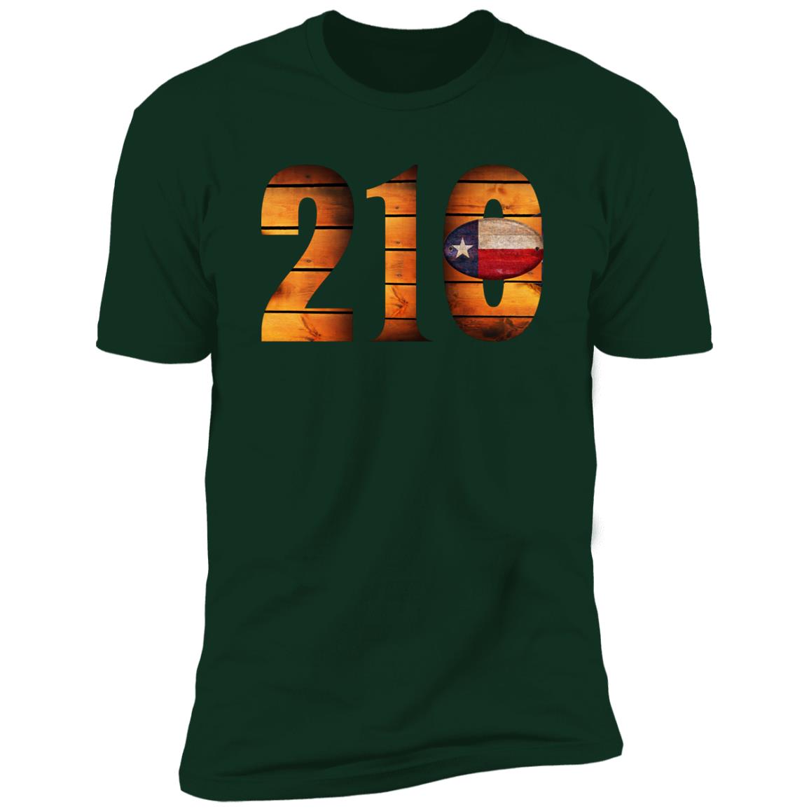 San Antonio 210 Vintage Wooden Font Premium Unisex T-shirt