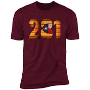 Houston 281 Vintage Wooden Font Premium Unisex T-shirt