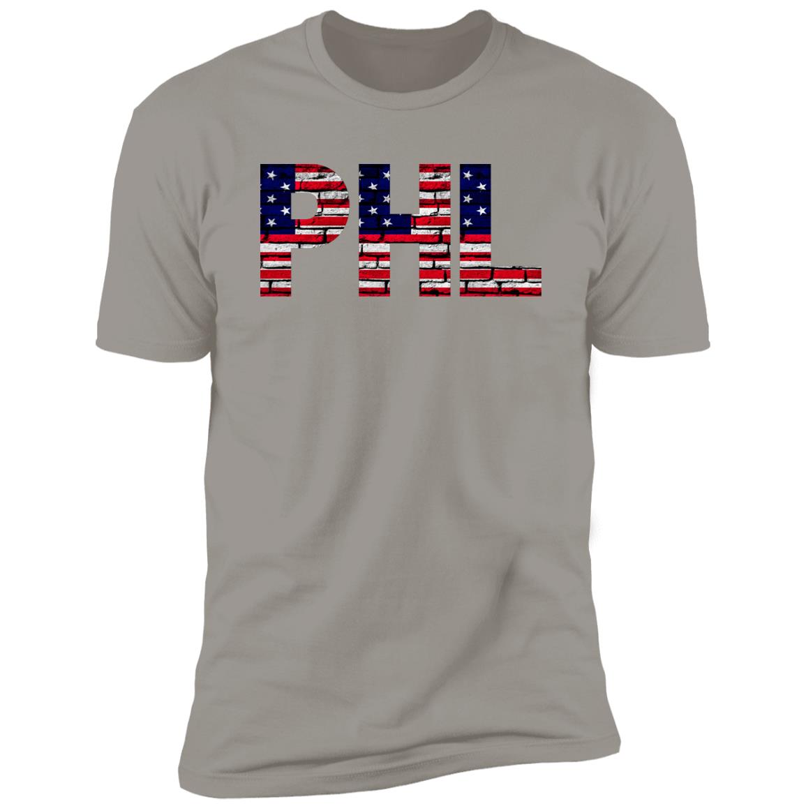 Philly US Flag Bricky Font Premium Unisex T-shirt