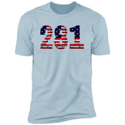 Houston 281 US Flag Bricky Font Premium Unisex T-shirt