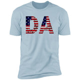 Dallas US Flag Bricky Font Premium Unisex T-shirt