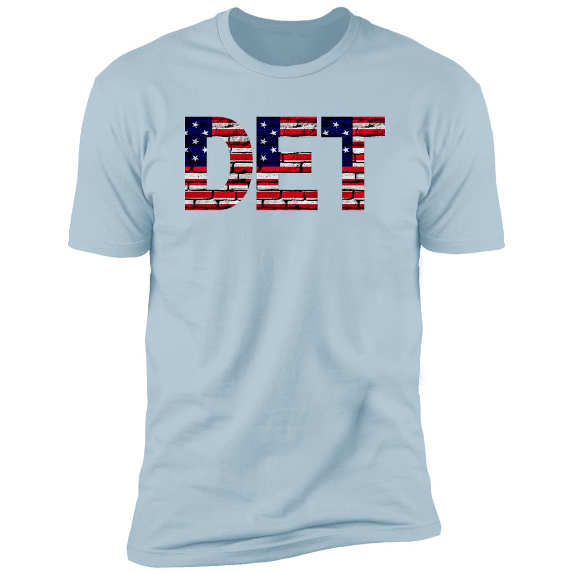 Detroit US Flag Bricky Font Premium Unisex T-shirt