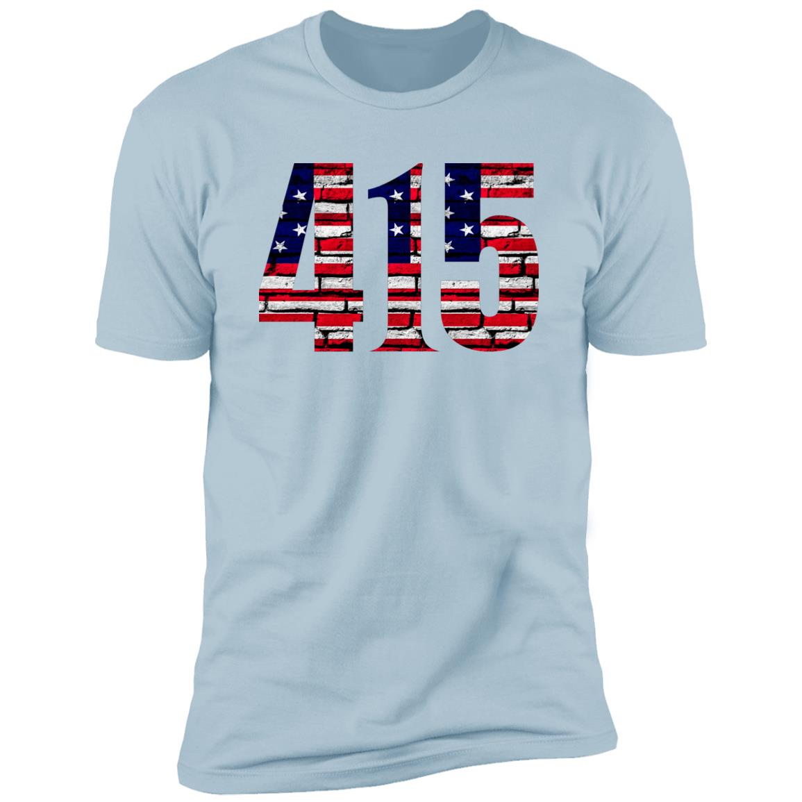 San Francisco 415 US Flag Bricky Font Premium Unisex T-shirt
