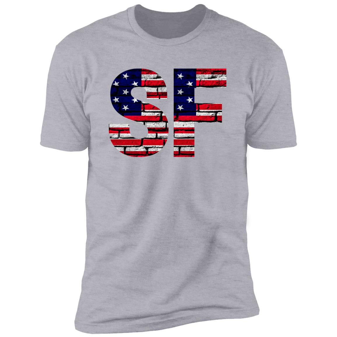 San Francisco US Flag Bricky Font Premium Unisex T-shirt