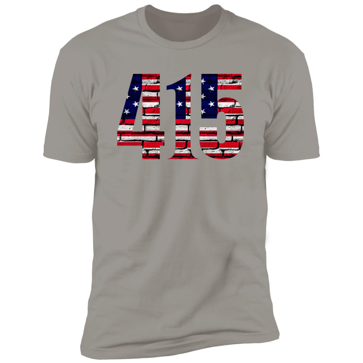 San Francisco 415 US Flag Bricky Font Premium Unisex T-shirt