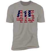 San Francisco 415 US Flag Bricky Font Premium Unisex T-shirt