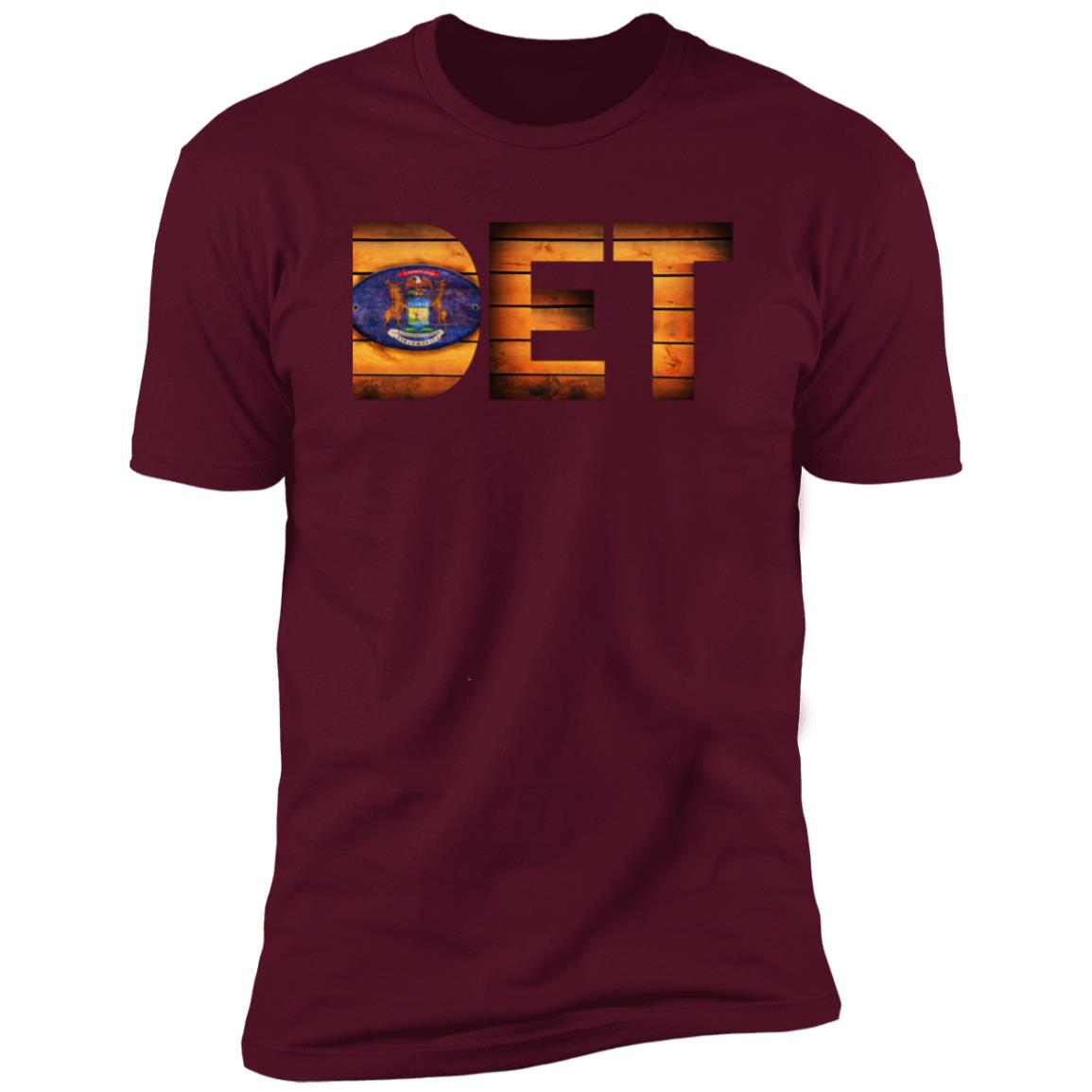 Detroit Vintage Wood Font Premium Unisex T-shirt